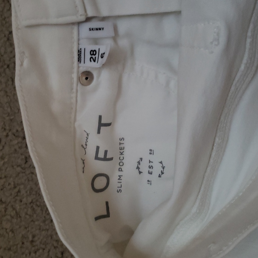 LOFT White  Slim Pockets Jeans - Picture 4 of 4